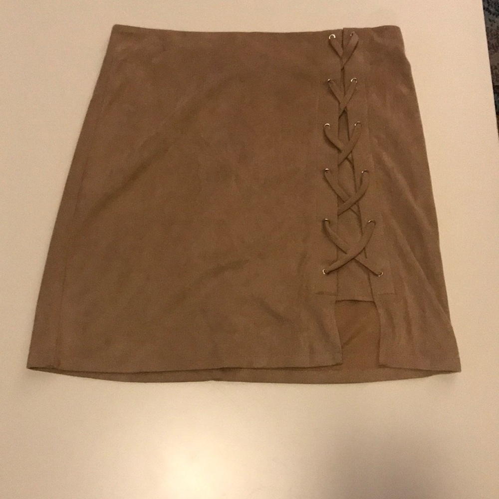 Suede skirt